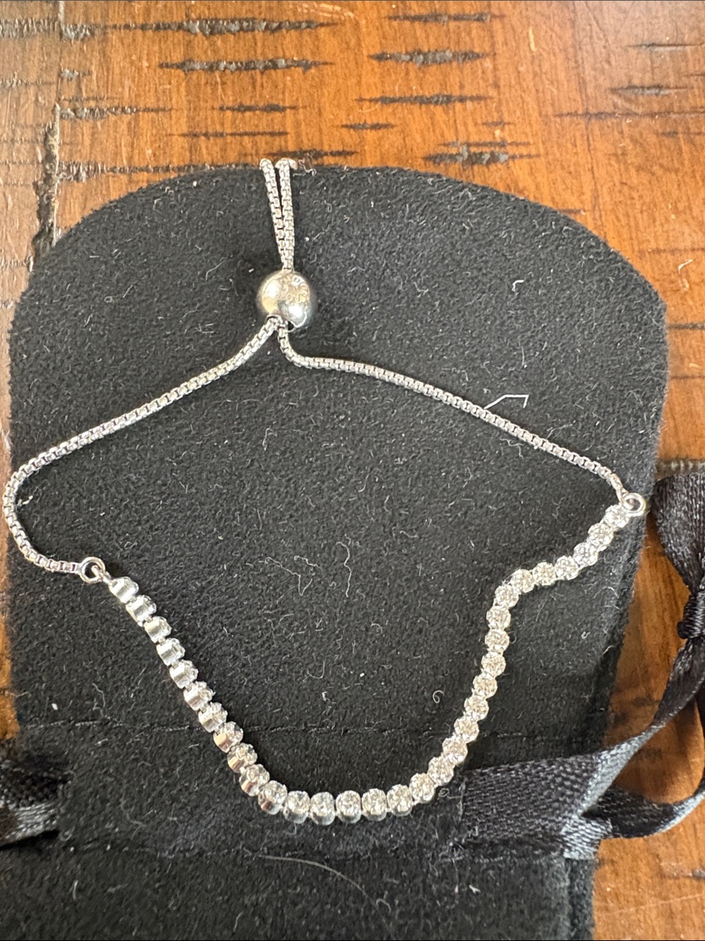 Authentic Pandora Tennis Bracelet|(S925)|Adjustable Bolo Slider| Cubic Zirconia